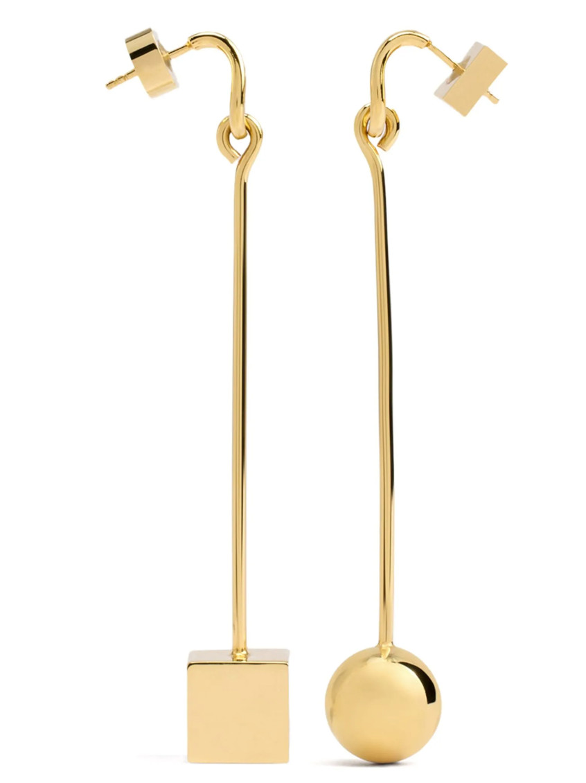 JACQUEMUS GOLD LES BOUCLES NODO EARRINGS 