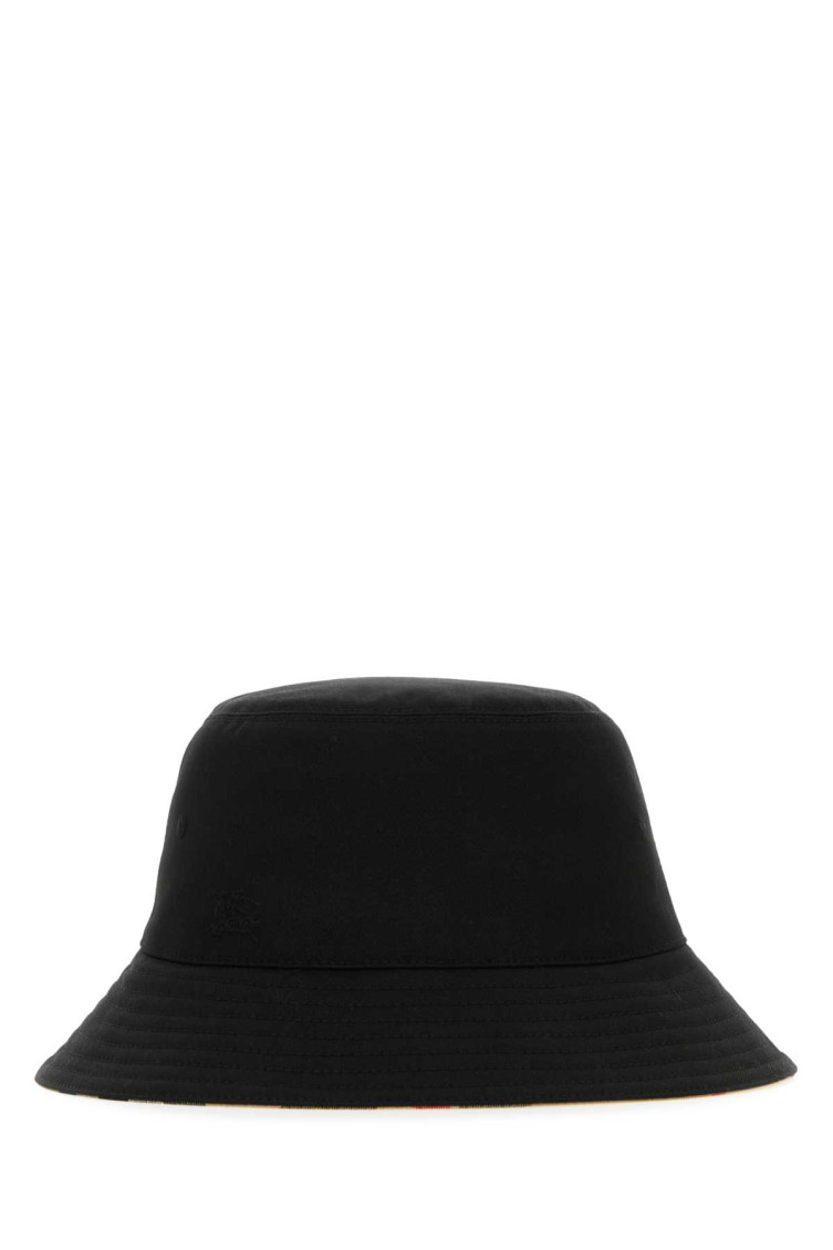 ハット BURBERRY BLACK POLYESTER BLEND BUCKET HAT Burberry Woman Lack Polyester Blend Bucket Hat In Black