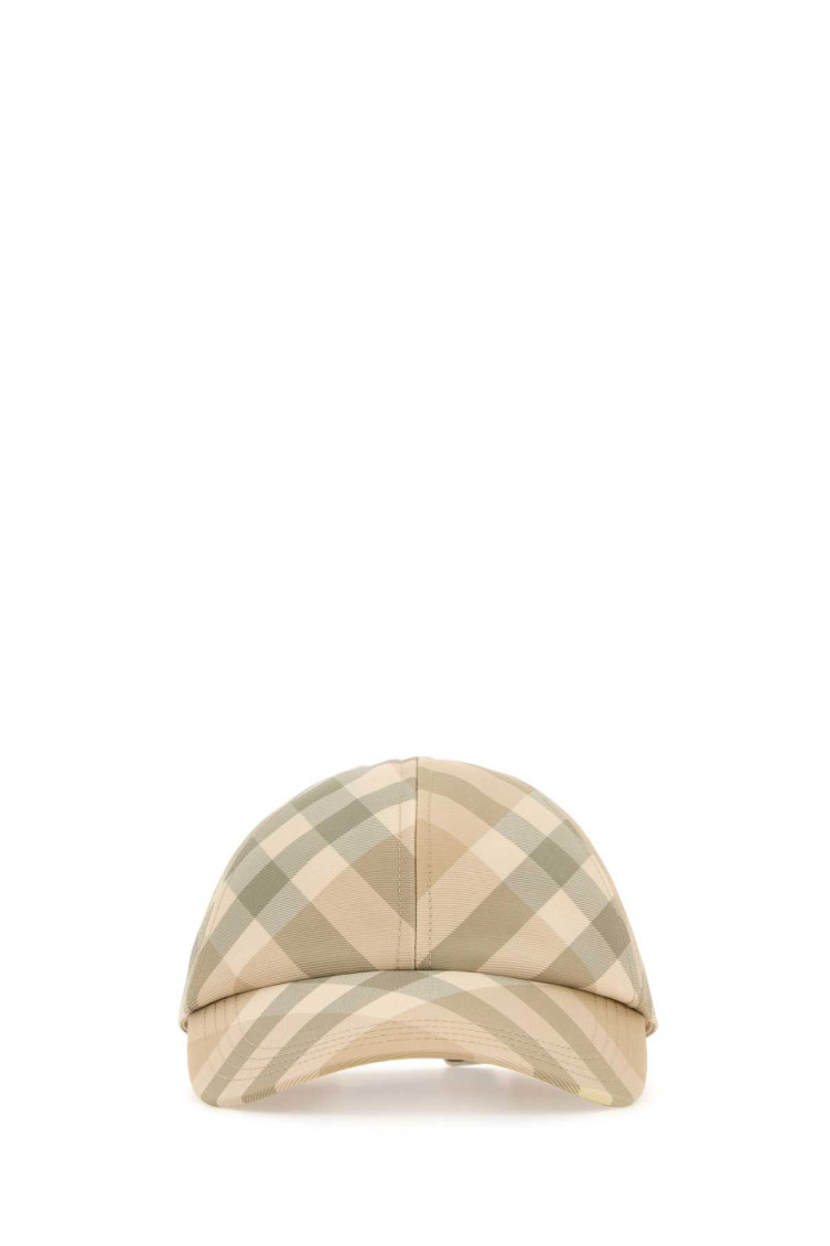 BURBERRY BEIGE SIGNATURE PATTERN BASEBALL CAP 