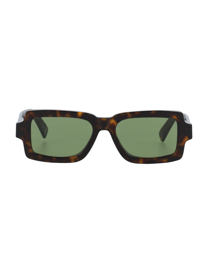 Shop Retrosuperfuture Brown Square Logo Sunglasses