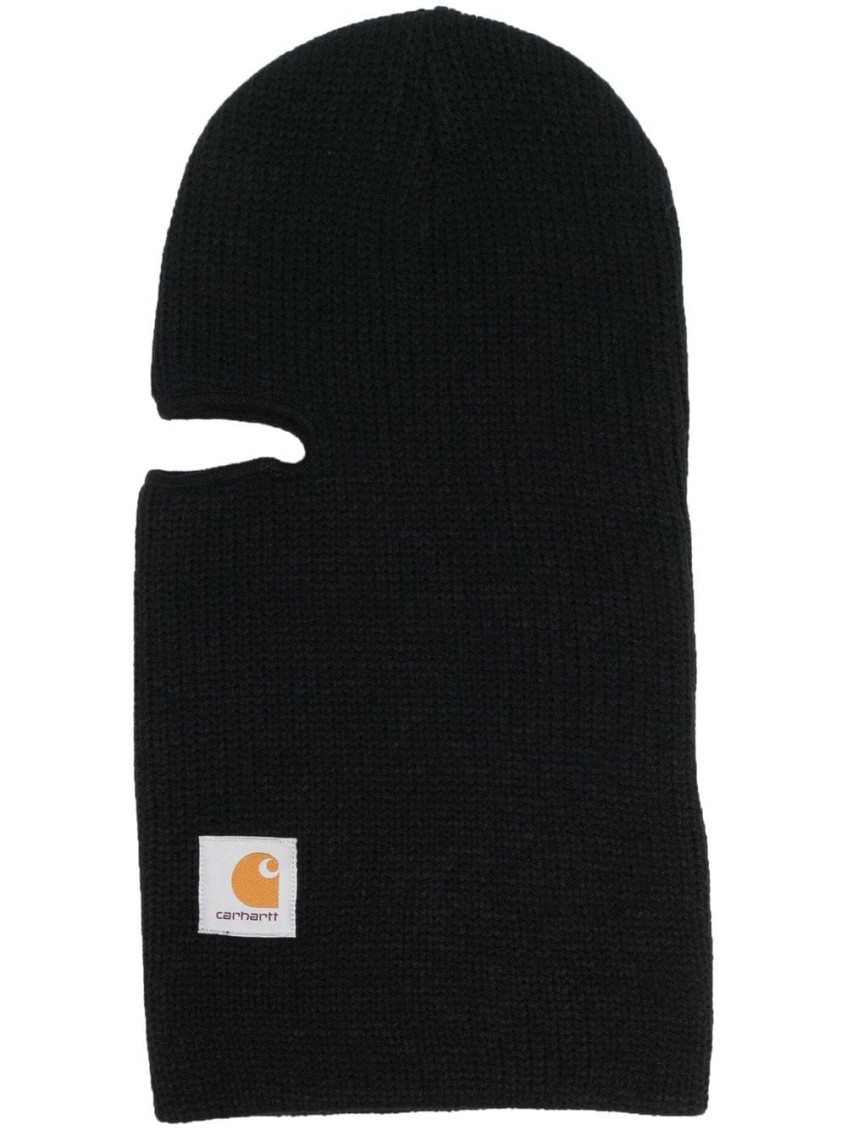 Carhartt Storm Cut-out Detail Ribbed Knit Hat In Black