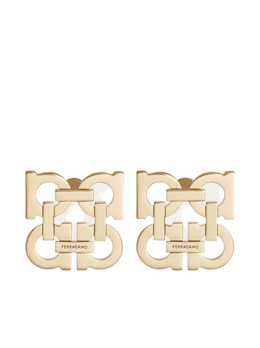 Ferragamo Four Gancini Clip On Earrings