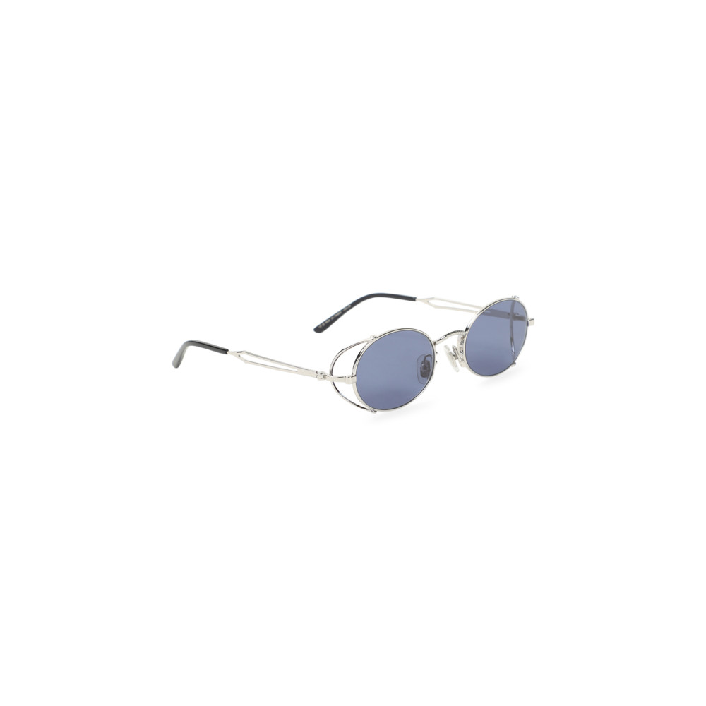 Jean Paul Gaultier Round Frame Sunglasses With Side Cut-out Detail In Blue