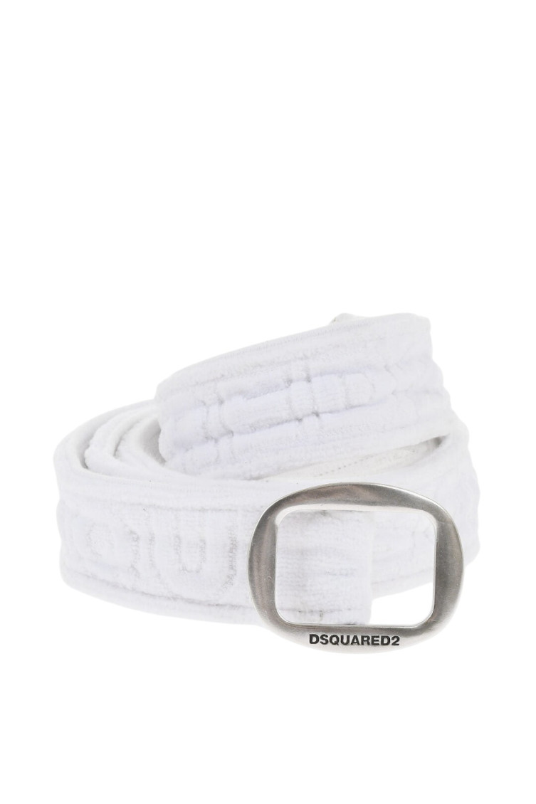 DSQUARED2 WHITE TWIN BEACH SOLID ADJUSTABLE BELT