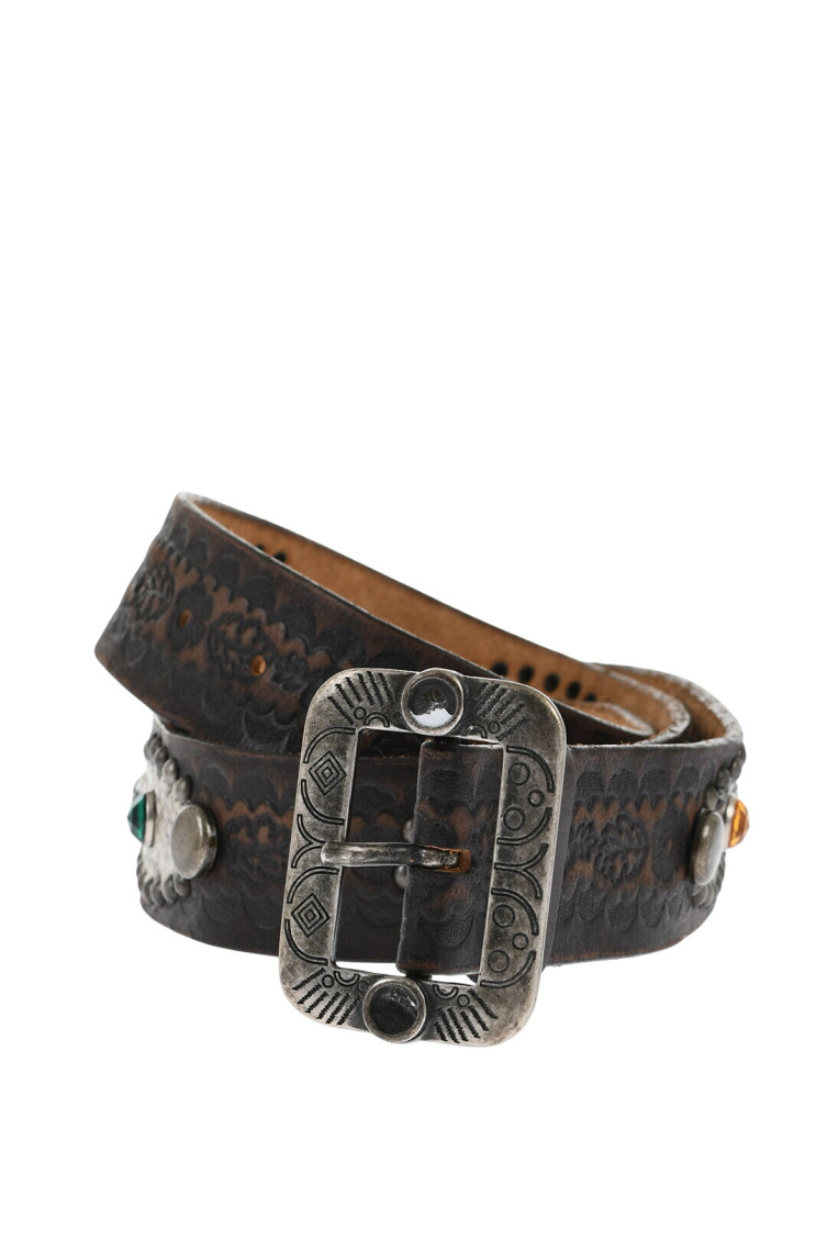 Dsquared2 Brown Embellished Casual Belt for Men Online USA at