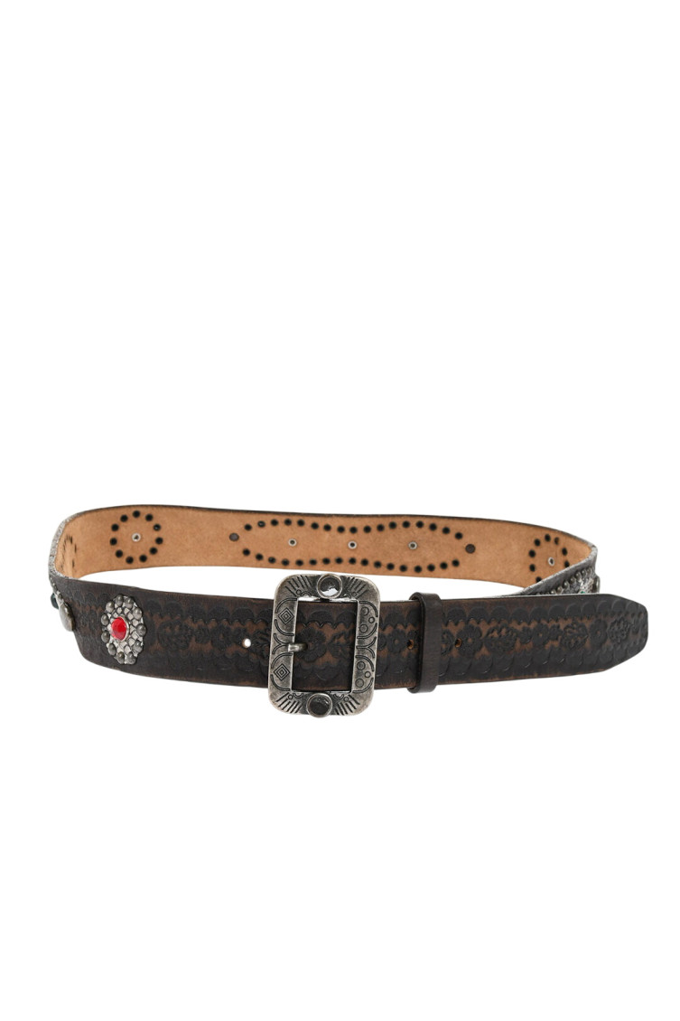 Dsquared2 Brown Embellished Casual Belt for Men Online USA at