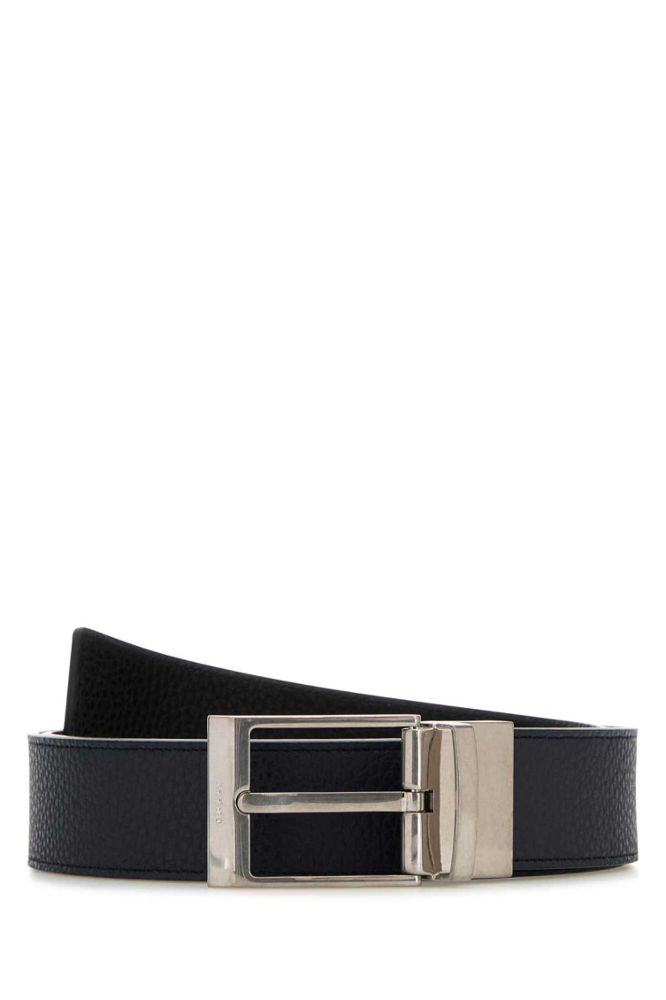 Shop Bally Navy Blue Classic Reversible Belt