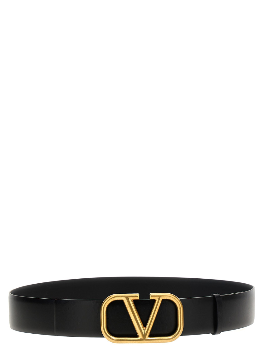 VALENTINO GARAVANI BLACK BUCKLE BELT 