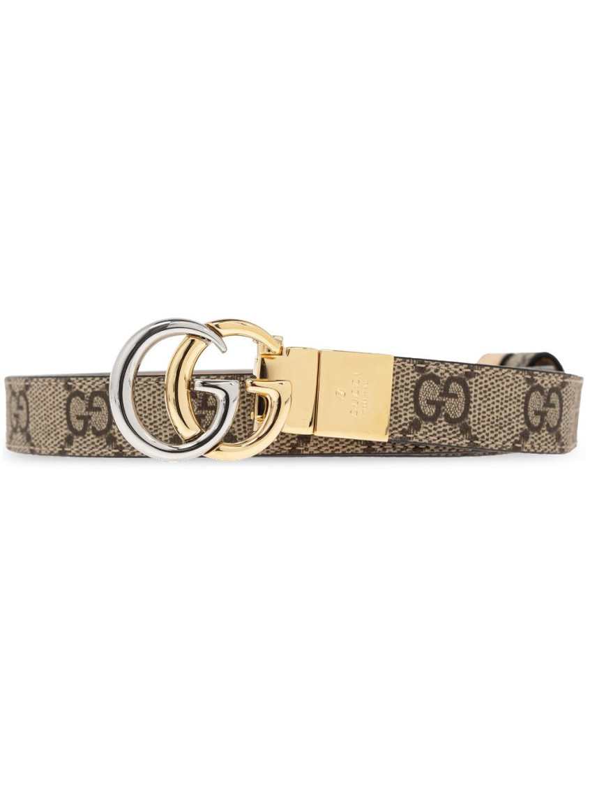 Shop Gucci Beige Gg Marmont Reversible Belt