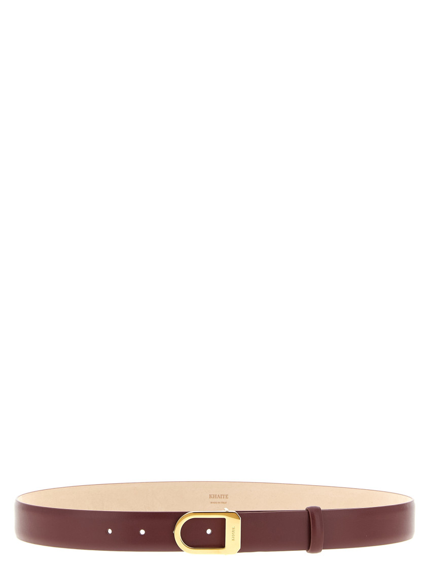 Khaite Smooth Saddle Leather Belt In Brown