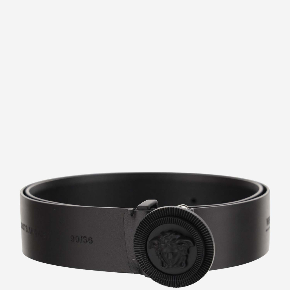 Versace Biggie Medusa Belt In Black