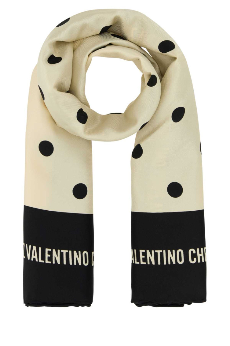 Valentino Silk Foulard With Polka Dot Pattern