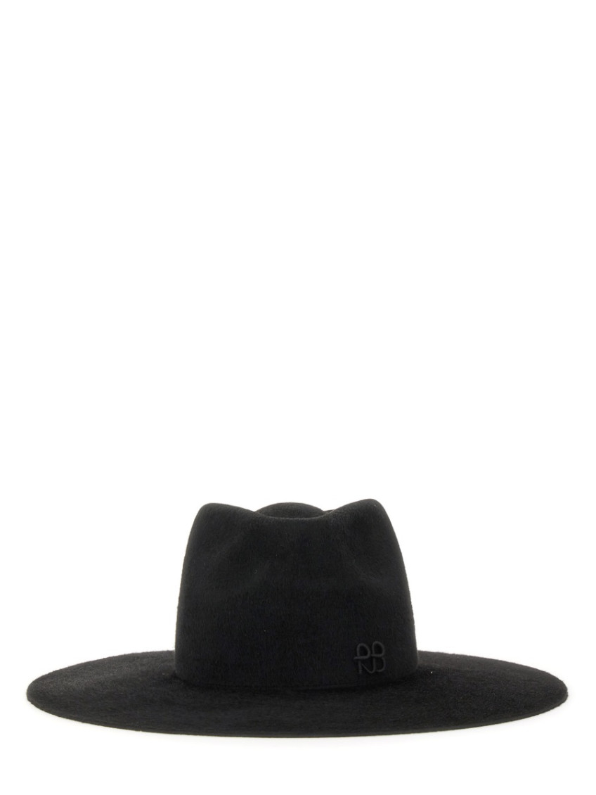 Ruslan Baginskiy Black Logo Fedora Hat