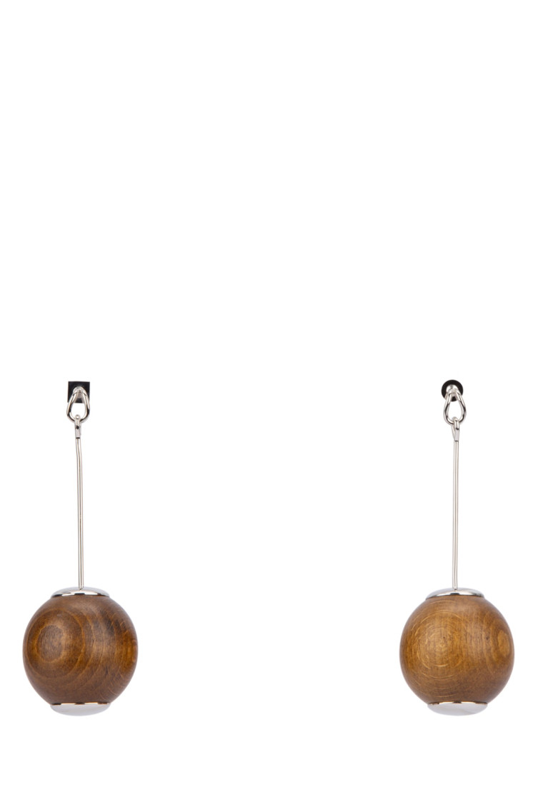 Jacquemus The Big Knot Drop Earrings In Brown