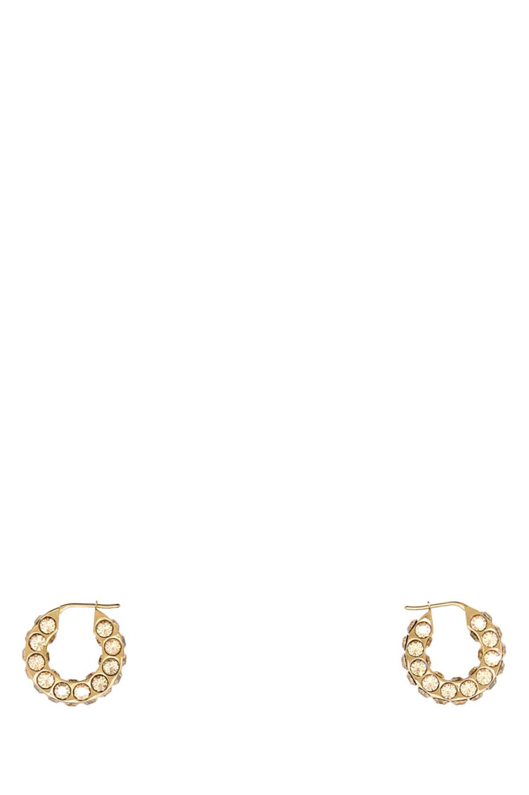 Amina Muaddi Jah Hoop Small Earrings In Golden