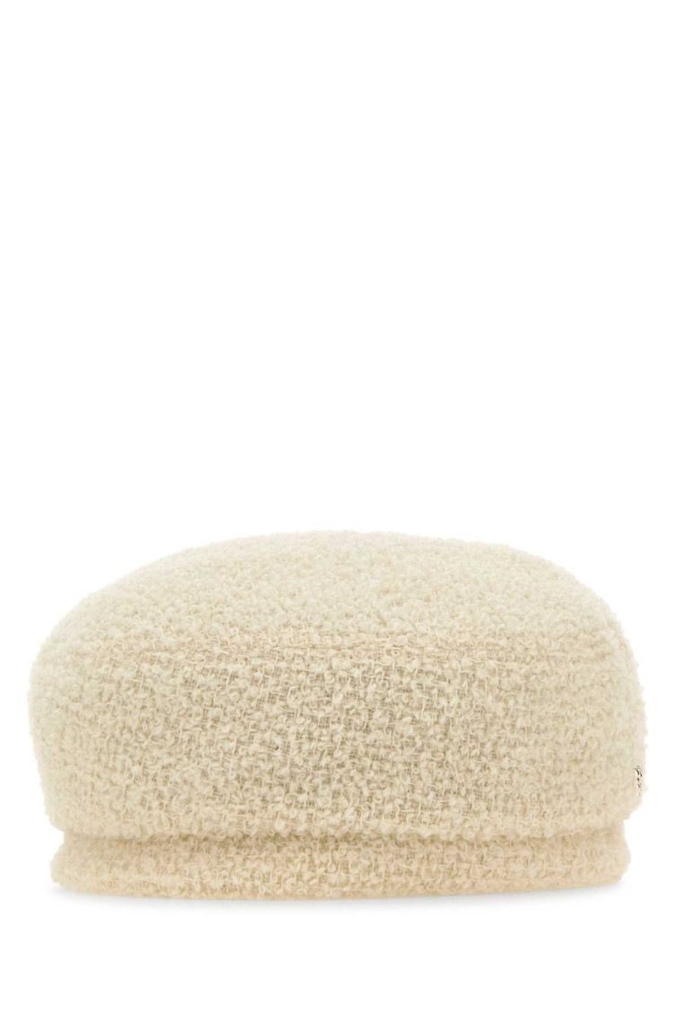 Helen Kaminski Ivory Teddy Fabric Hailie Hat In Off White