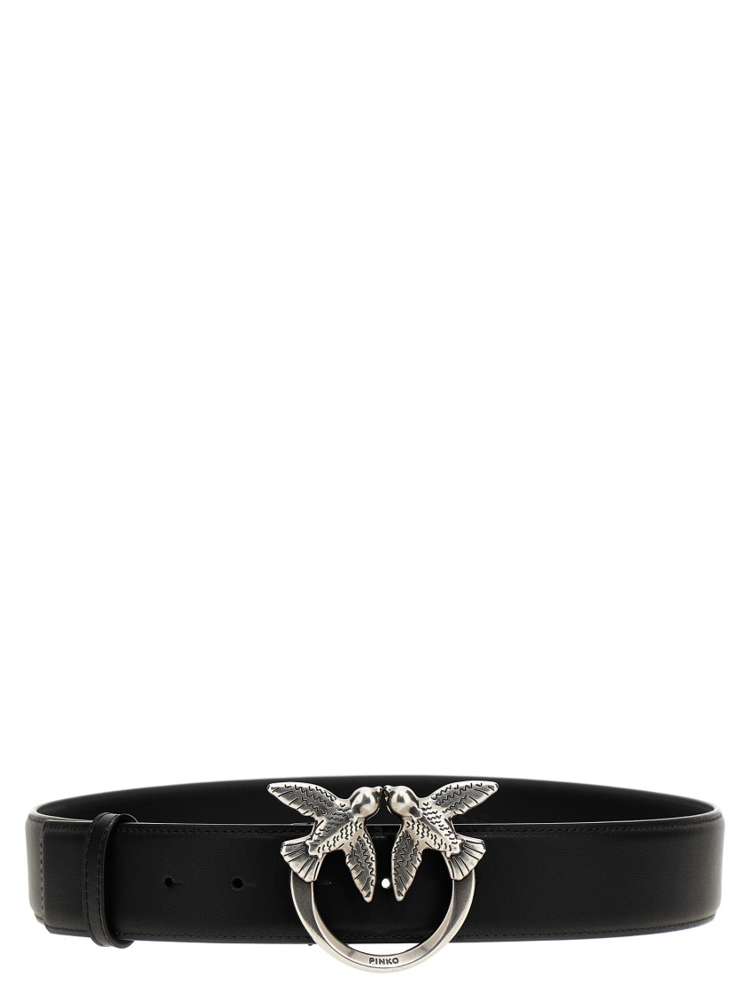 Pinko Black Love Berry Belt In Black