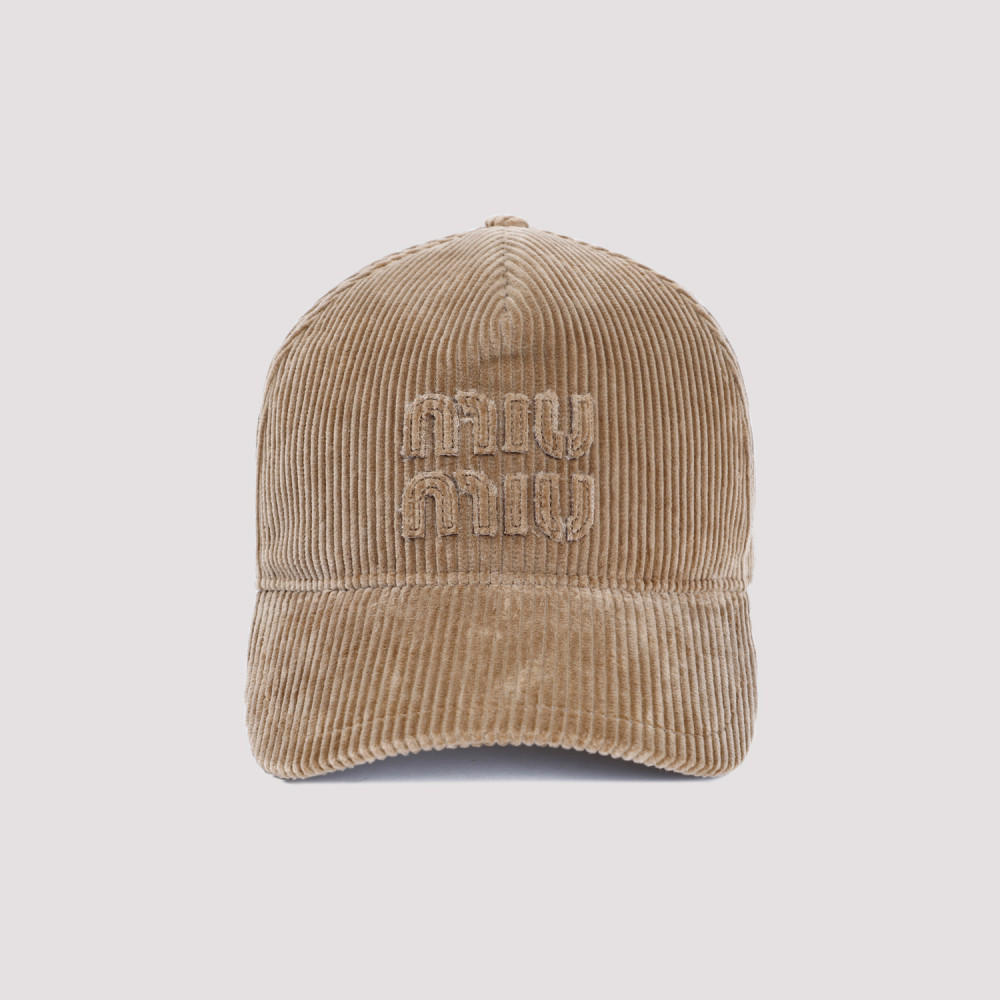 Miu Miu Brown Logo Baseball Hat