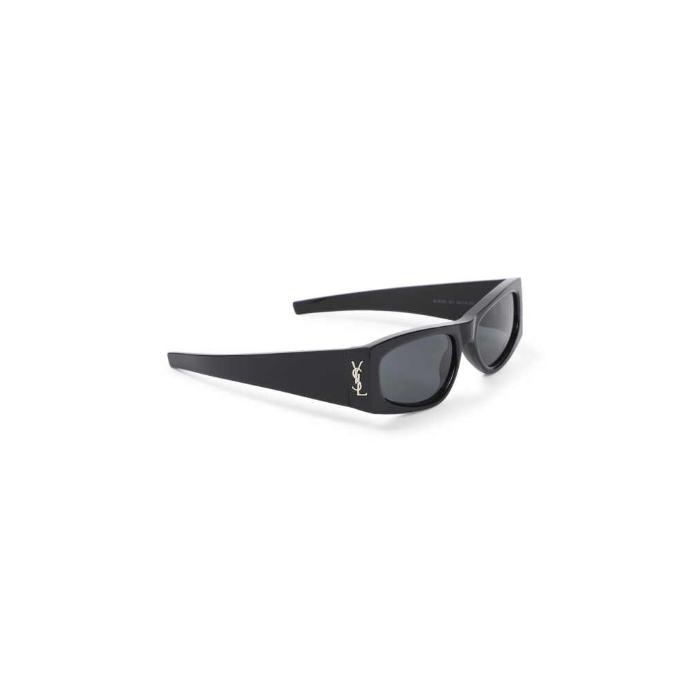Saint Laurent Sl M140 Rectangular Acetate Sunglasses In Black