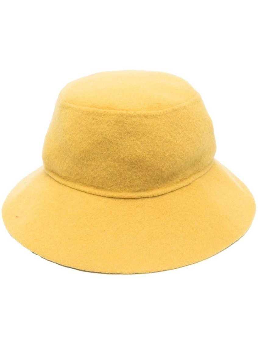 Shop P.a.r.o.s.h Yellow Wide Brim Bucket Hat