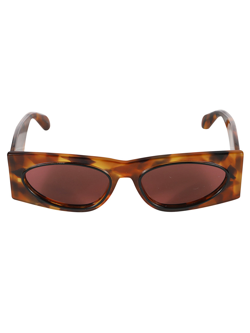 ALAÏA BROWN RECTANGULAR SUNGLASSES