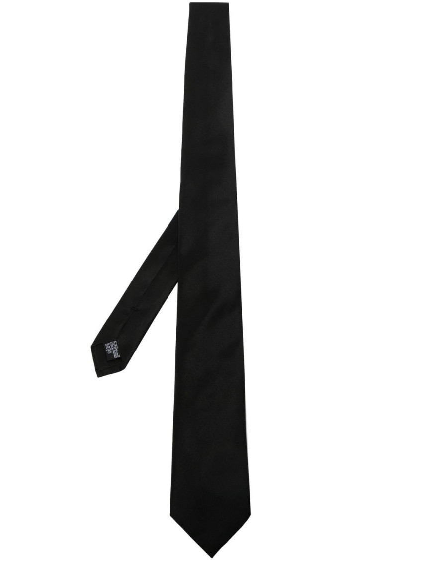 Emporio Armani Silk Tie In Black