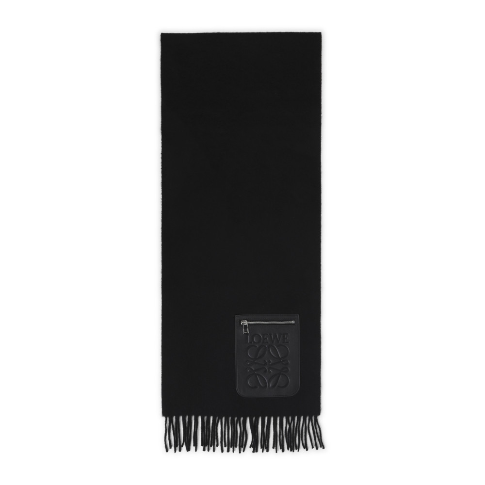 Loewe Black Logo Scarf