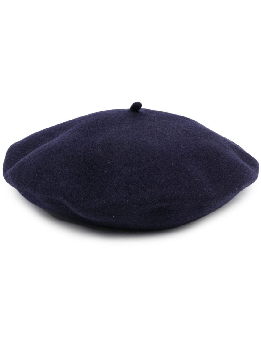 Shop Maison Margiela Navy Blue Basque Hat