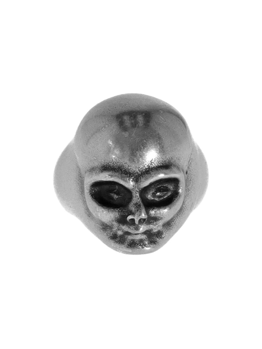 Ann Demeulemeester Silver Skull Ring In Silver