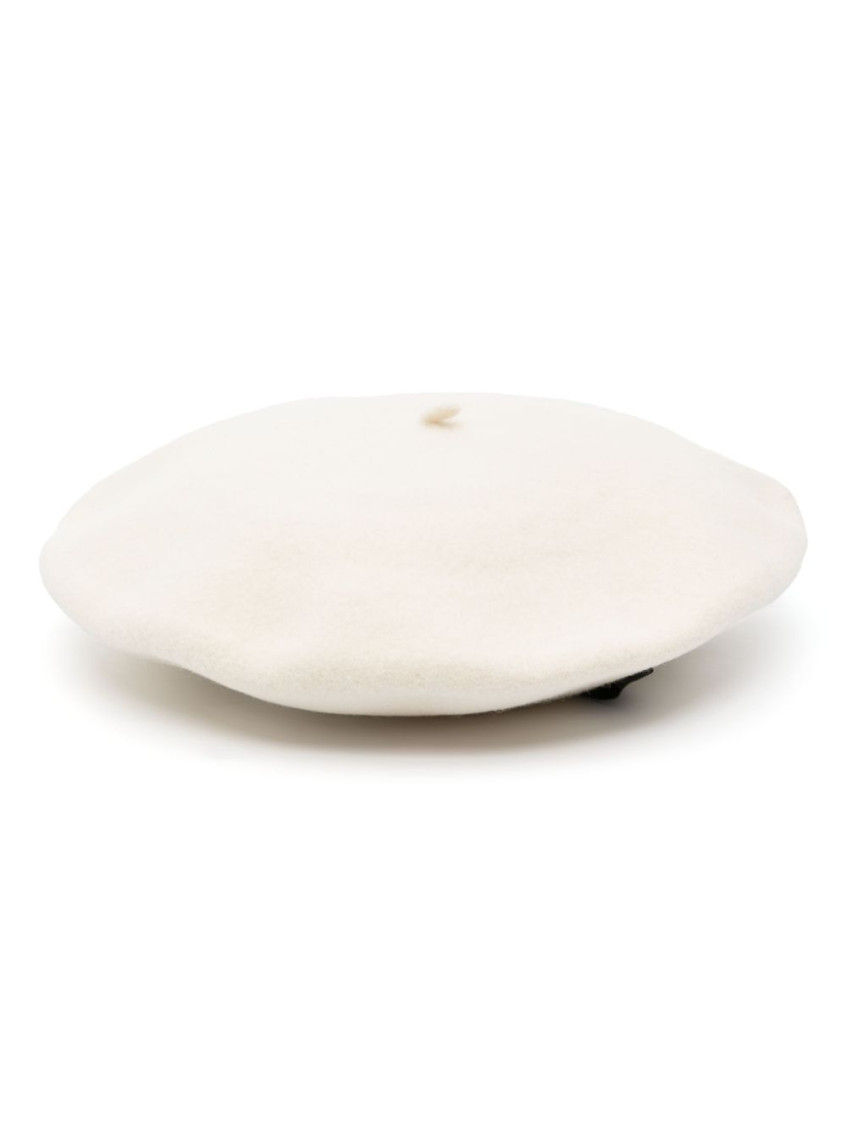 Borsalino Wool Basque Hat In White