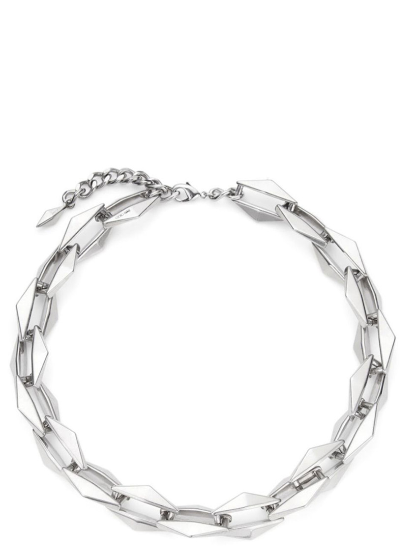 Jimmy Choo 'linkage De Diamant' Necklace In Silver