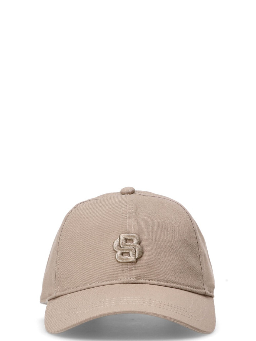 Hugo Boss Beige Logo Baseball Hat In Brown