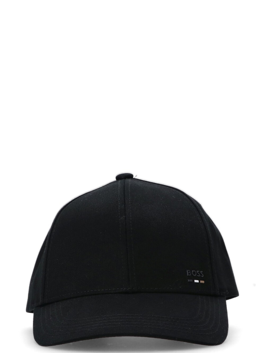 Hugo Boss Adjustable Baseball Cap Logo Design In Black