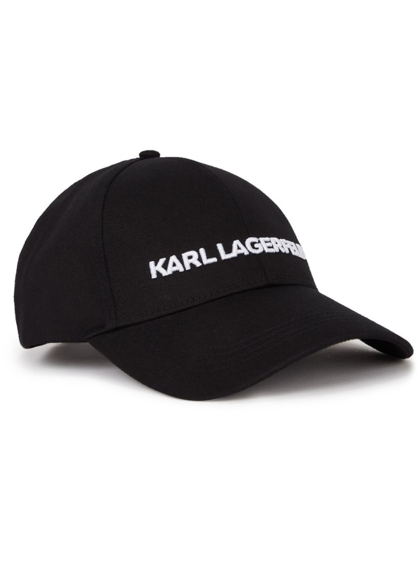 Karl Lagerfeld Black Logo Baseball Hat