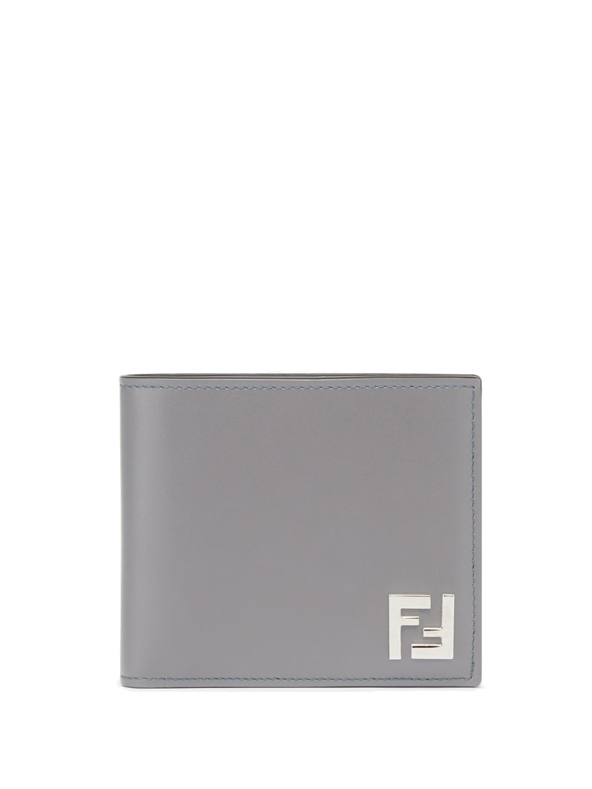 Fendi Ff Squared Wallet In Grey