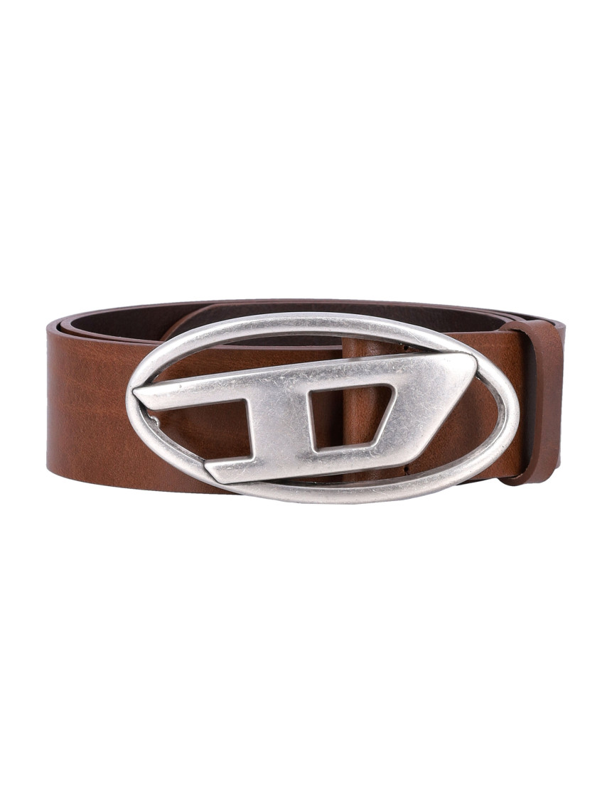 DIESEL MEN BROWN B-1DR CLASSIC BUCKLE BELT, 34 LUXURY BELTS FOR MEN DARVEYS