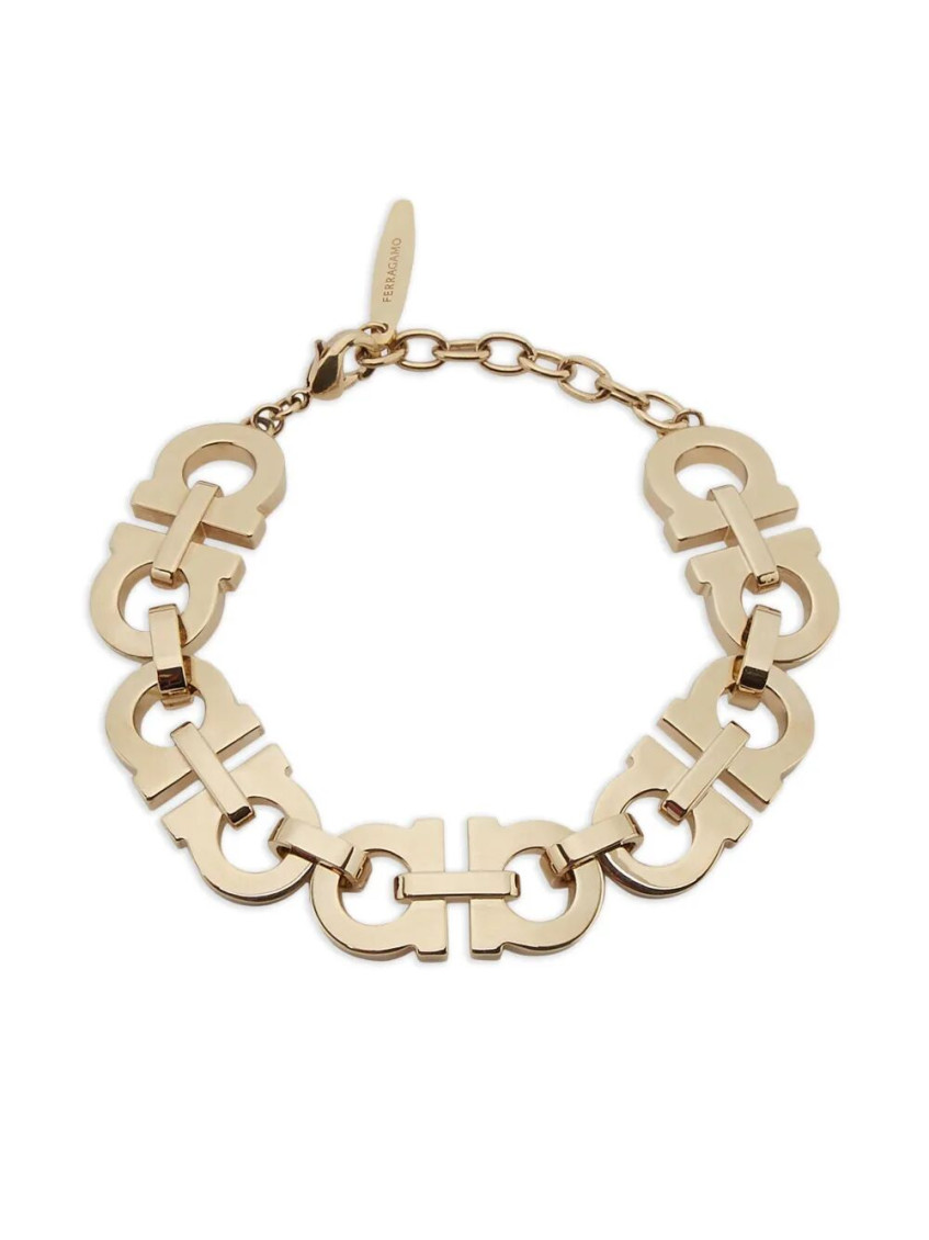 Ferragamo Crystal Embellished Gancini Bracelet