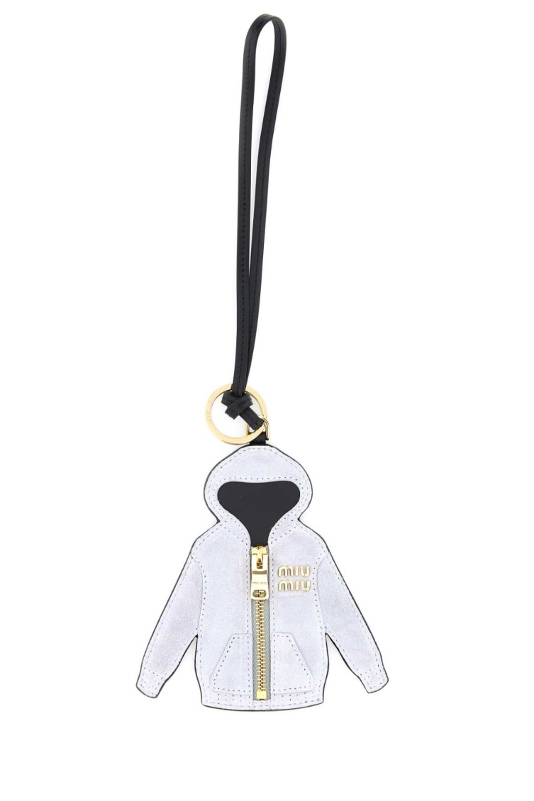 Miu Miu Grey Suede Keyring