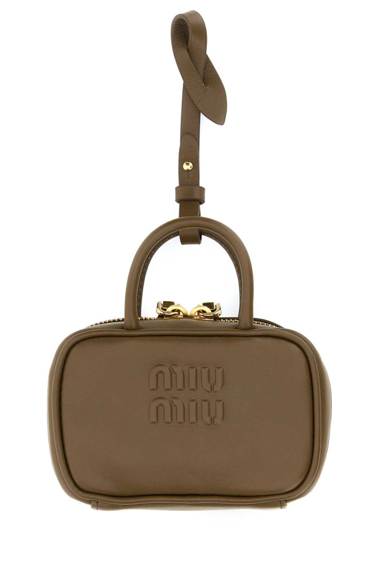 Miu Miu Mud Leather Beau Keyring Necessaire