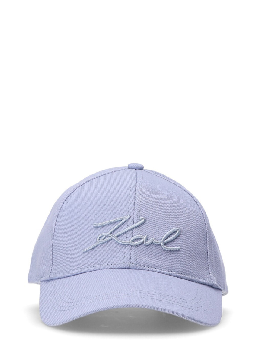 Karl Lagerfeld Blue Embroidered Logo Baseball Hat