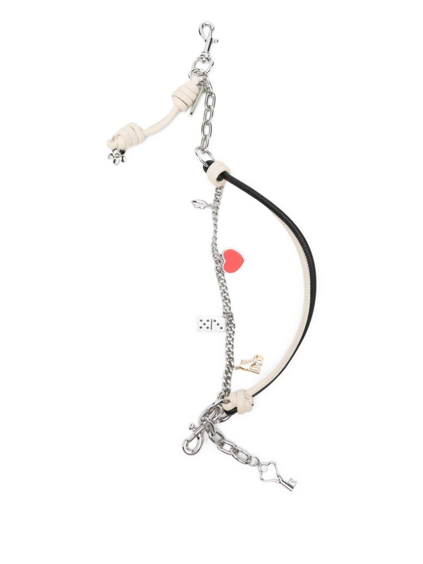 Marc Jacobs Multicolor The Mini Icon Chain Bag Charm In Silver