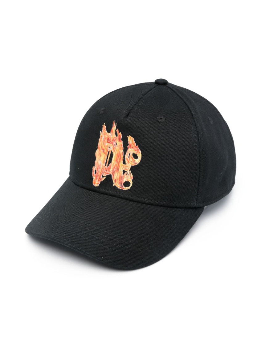 Shop Palm Angels Black Logo Cap