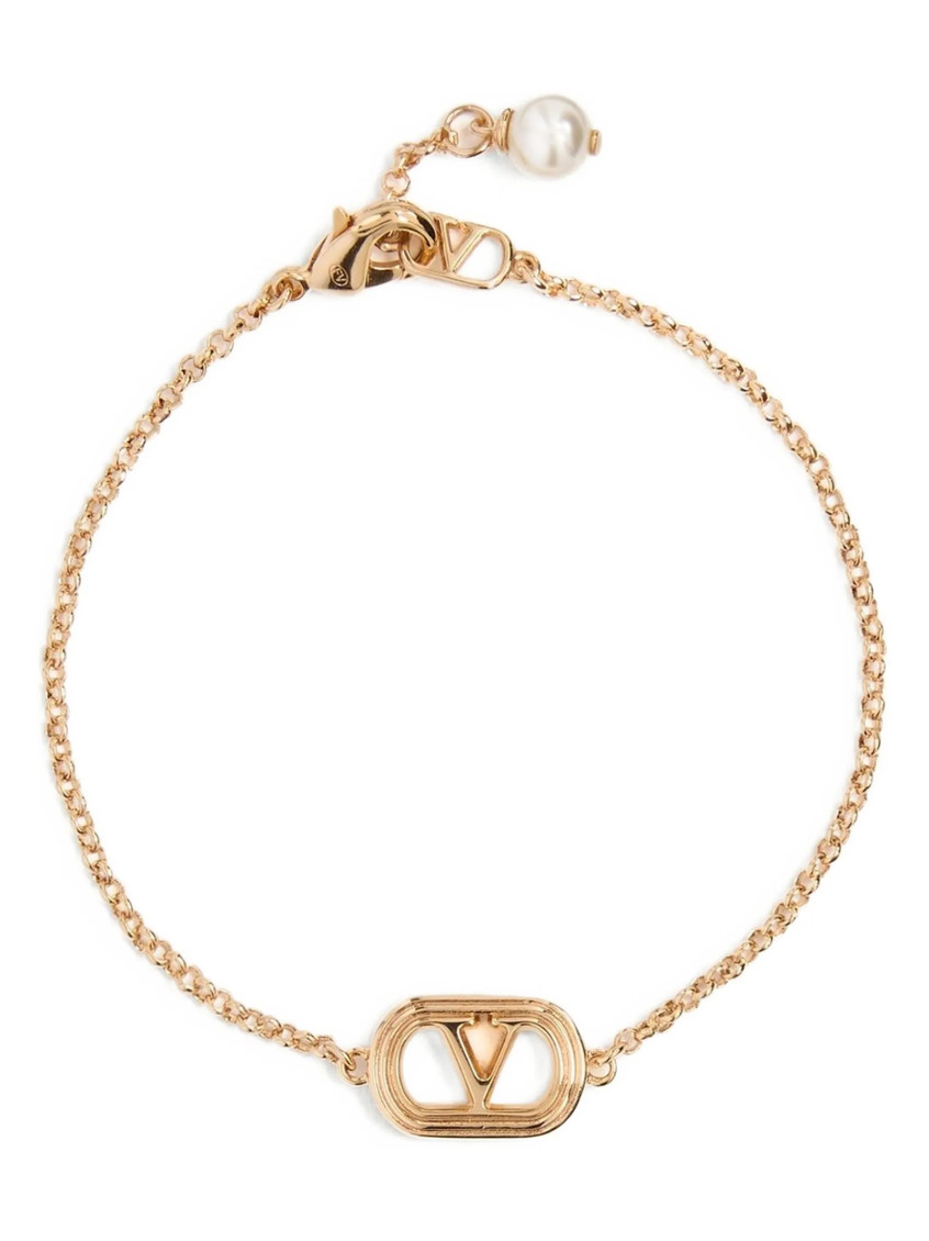 Valentino Garavani Golden Logo Bracelet for Women Online USA at