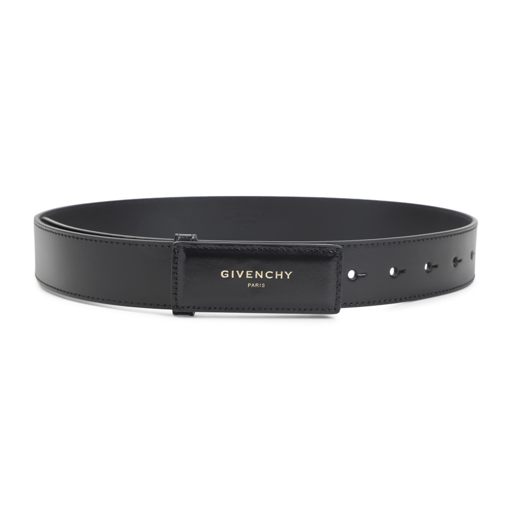 Givenchy 35 Mm Label Belt With Multiple Holes In Black