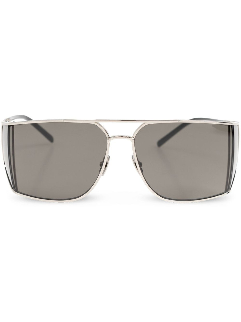Saint Laurent Men Sl 750 Sunglasses In Silver
