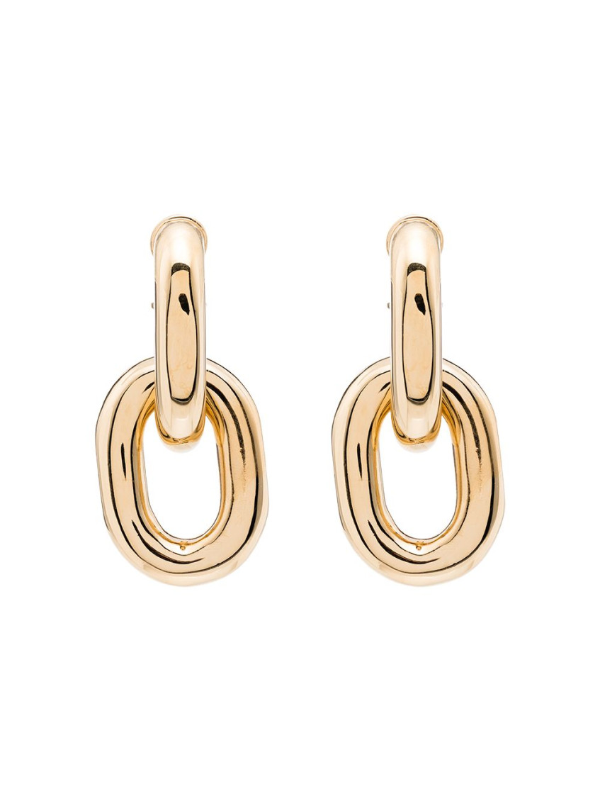 Rabanne Gold Double Xl Link Earrings In Golden