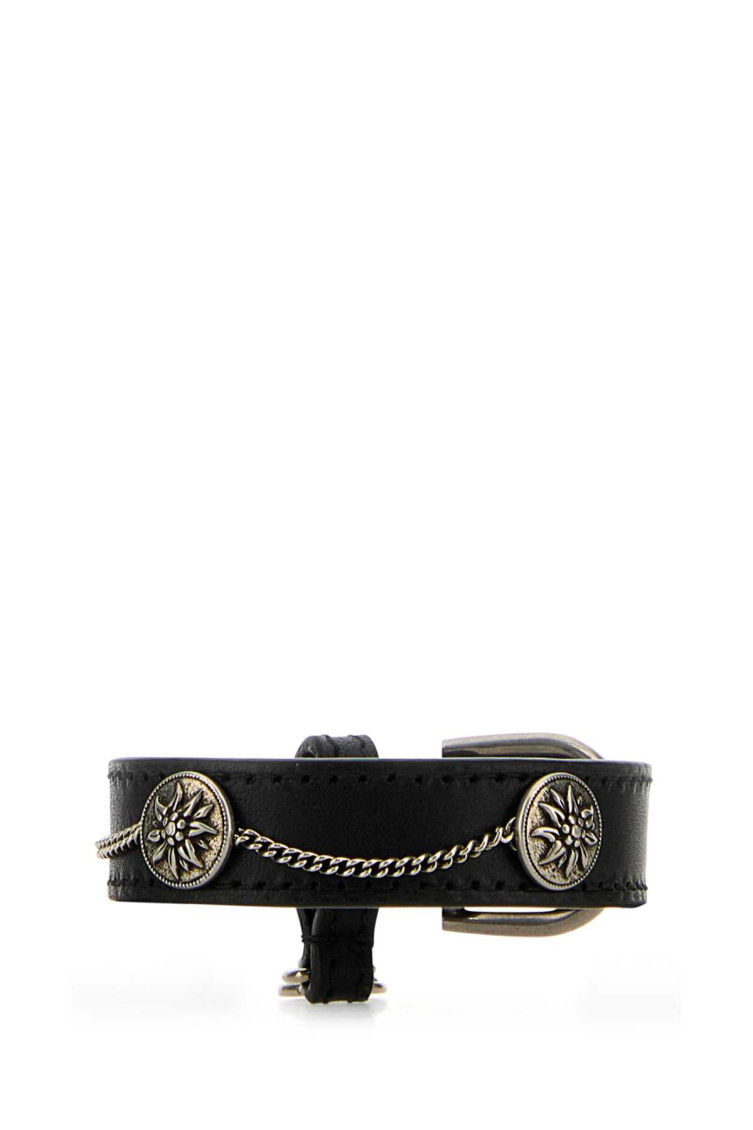 Prada Bracciale In Pelle Nera  Donna In Black