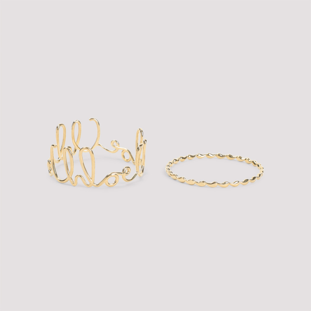 Shop Chloé Golden Iconic Bangle Set