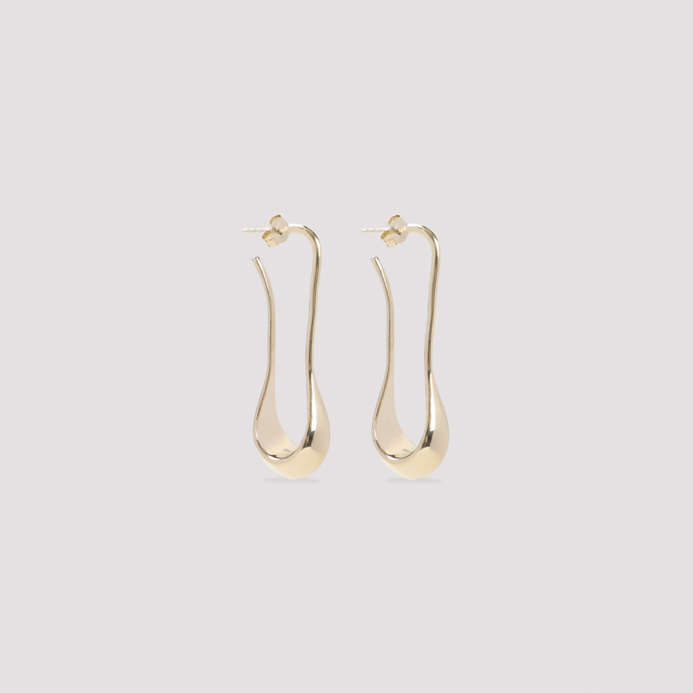 Lemaire Pale Gold Short Drop Earrings In Pale Gold