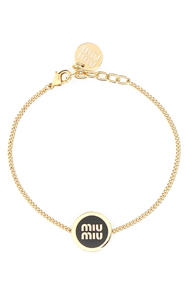 Miu Miu Bracciale In Metallo Smaltato In Gold